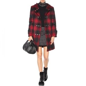 Alexander Wang Runway Buffalo Check Plaid Coat S